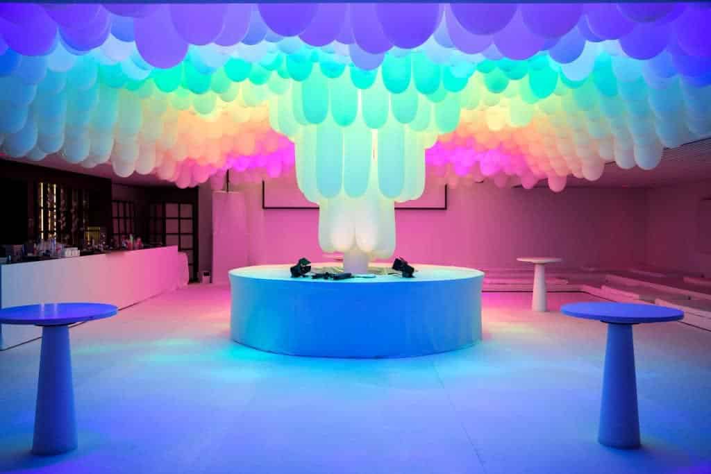 Full room balloon installation at Sensation VIP