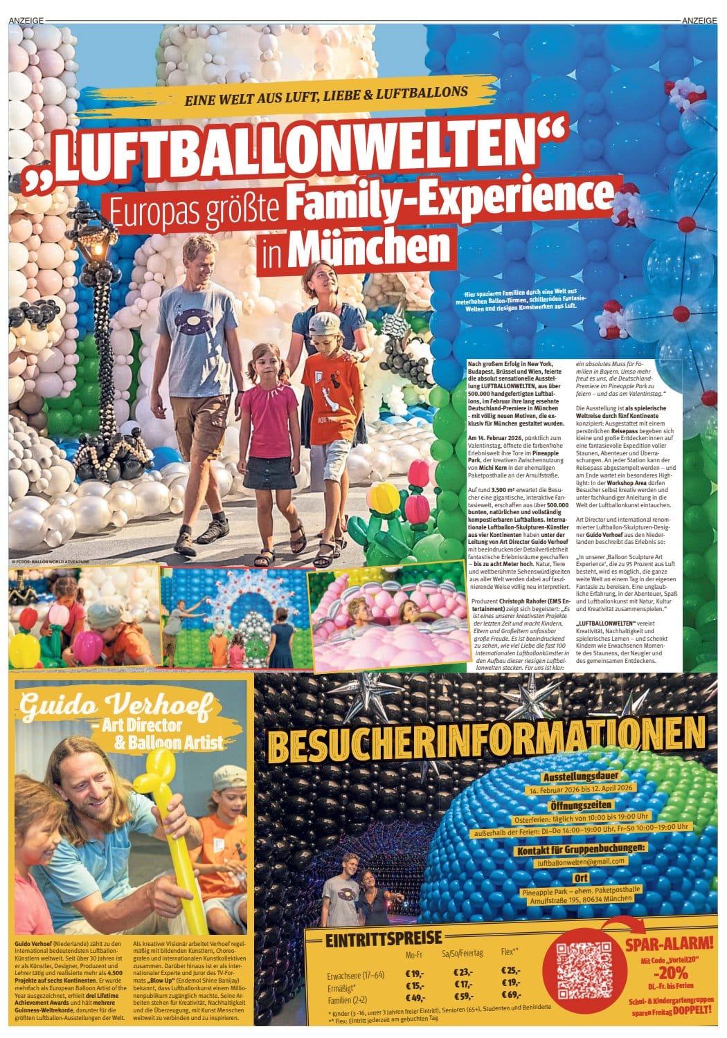 Münchner Wahrzeichen aus einer halben Million Luftballons